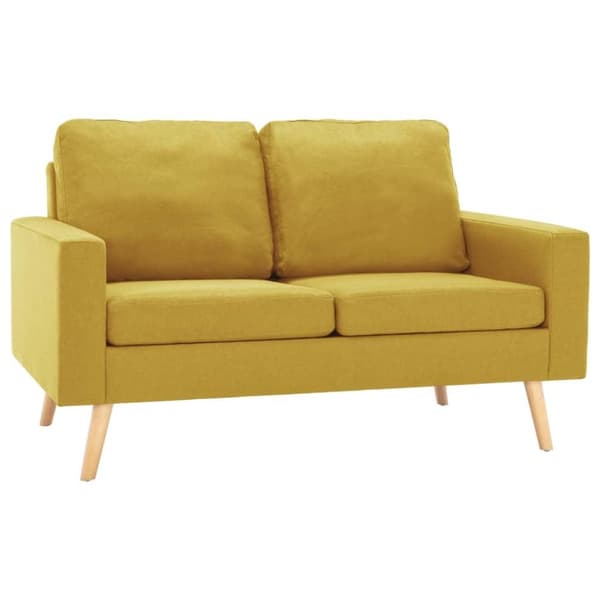vidaXL 2-personers sofa stof gul