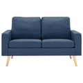 Miniatyrbillede 3 af 10: vidaXL 3056618  2 Piece Sofa Set Fabric Blue (288697+288707)