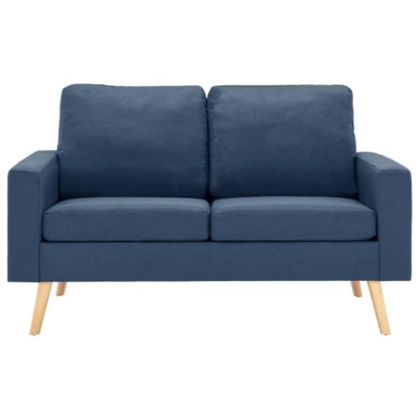 vidaXL 3056618  2 Piece Sofa Set Fabric Blue (288697+288707)