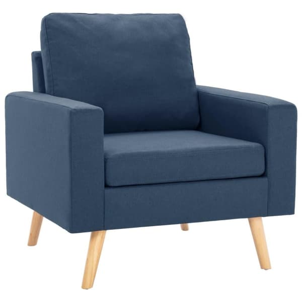 vidaXL 3056618  2 Piece Sofa Set Fabric Blue (288697+288707)