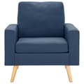 Miniatyrbillede 6 af 10: vidaXL 3056618  2 Piece Sofa Set Fabric Blue (288697+288707)
