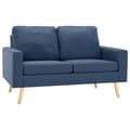 Miniatyrbillede 2 af 10: vidaXL 3056618  2 Piece Sofa Set Fabric Blue (288697+288707)