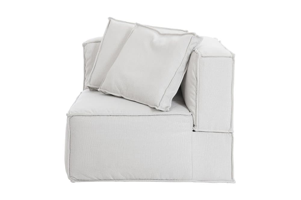 PASTIDA Hörnmodul/armstödsmodul vänster Beige/Svart