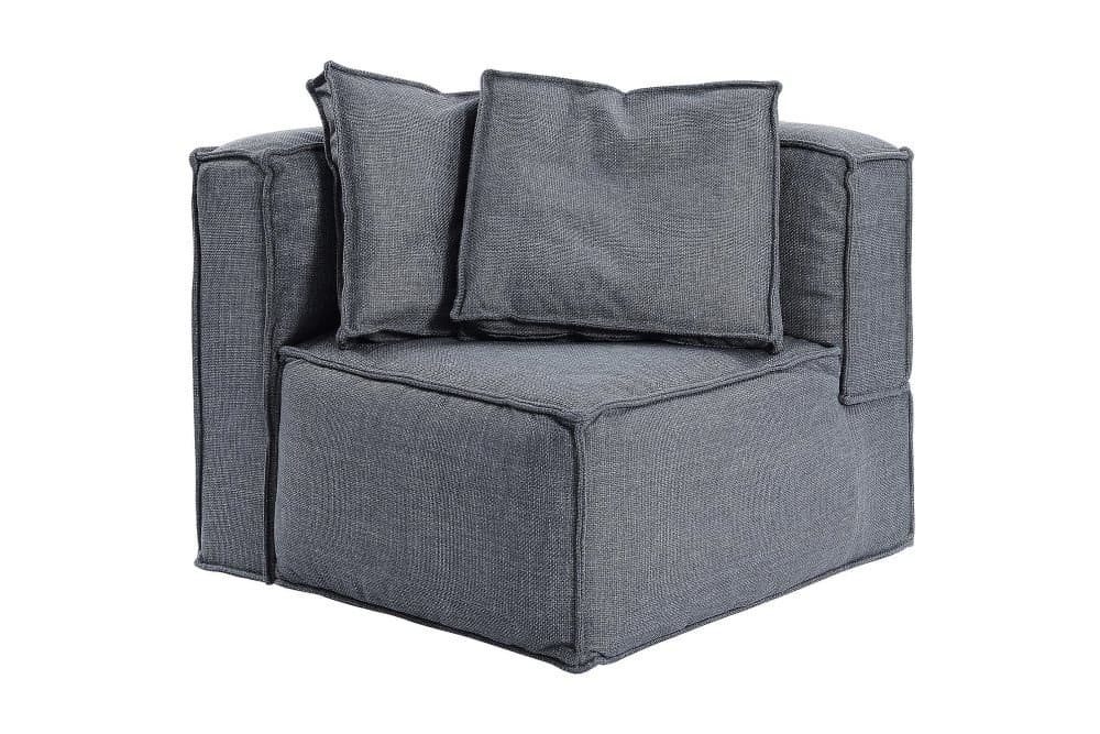 PASTIDA Hörnmodul/armstödsmodul vänster Mörkgrå/Svart