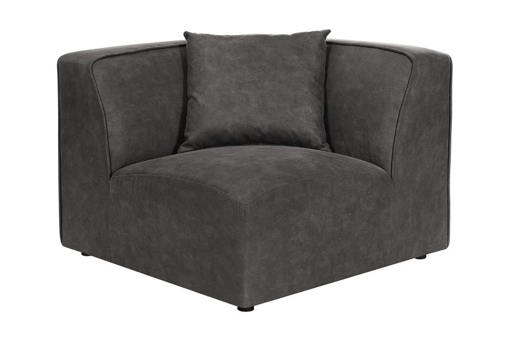 GARZOLA Hörnmodul Grå/Svart