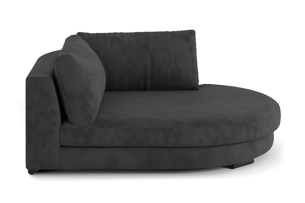 MONTANA Divanmodul Rund Vänster Sammet Brun