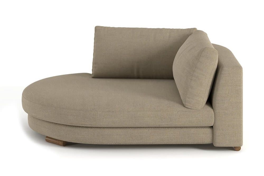 MONTANA Divanmodul Rund Höger Linne Beige