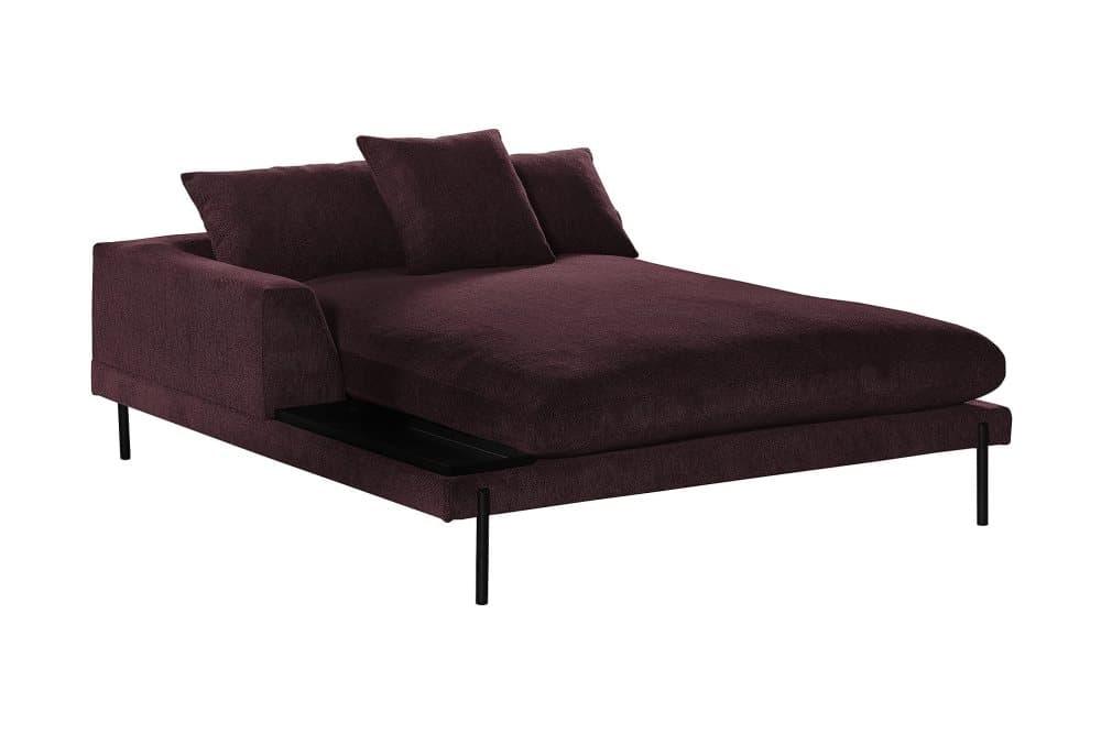 OSMINGTON Divanmodul 152 cm Vänster Mörkröd