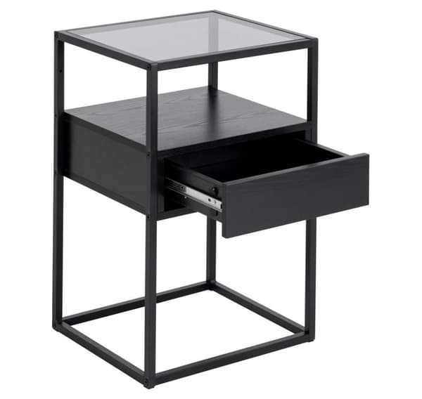Nattbord RANDOLF 40x35xH60cm, sort
