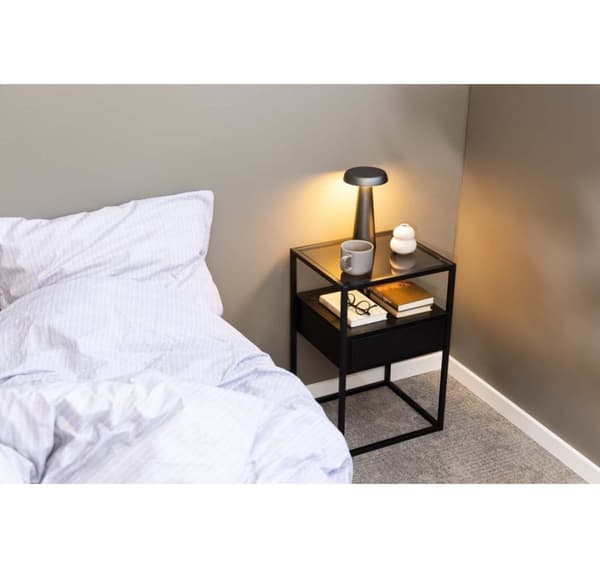 Nattbord RANDOLF 40x35xH60cm, sort