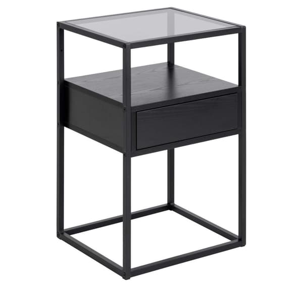 Nattduksbord RANDOLF 40x35xH60cm, svart