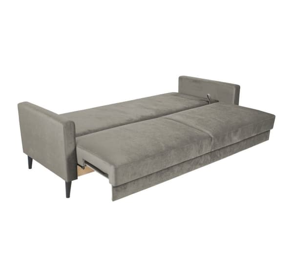 Vuodesohva ANNA säilytyslaatikolla, beige samettia
