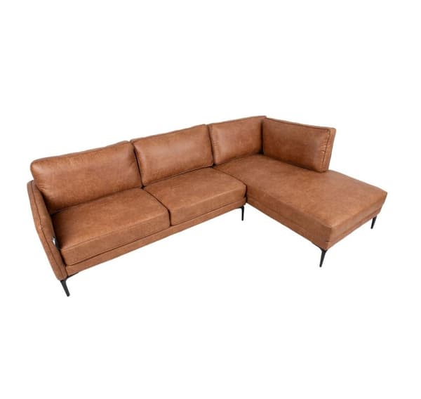 Corner sofa SOFIA RC, brown