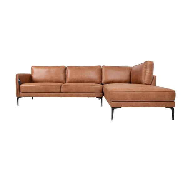 Corner sofa SOFIA RC, brown