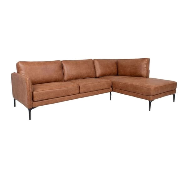 Corner sofa SOFIA RC, brown