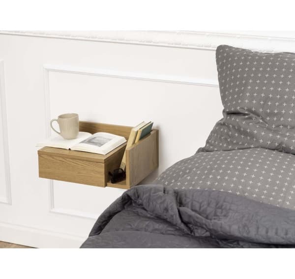 Bedside table ASHLAN 40x32xH16,5cm, natural