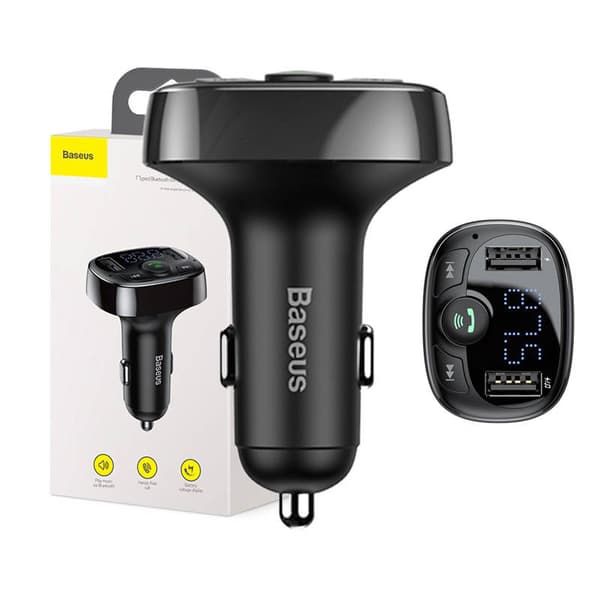 Baseus T-Typed Car FM Transmitter 3.4A / USB Flash / SD / Bluetooth