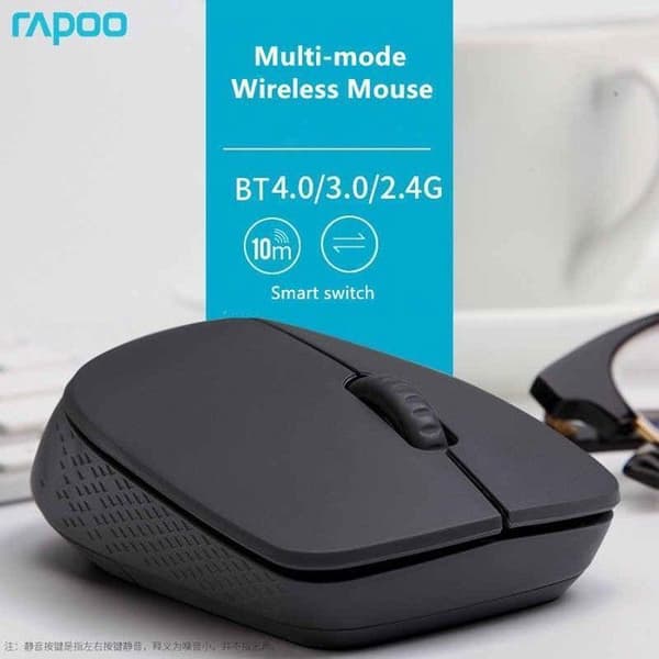 Rapoo M100 trådlös mus mörkgrå - 18199