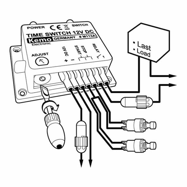 Kemo styrsats - M113A - Timer 12-15 V/DC