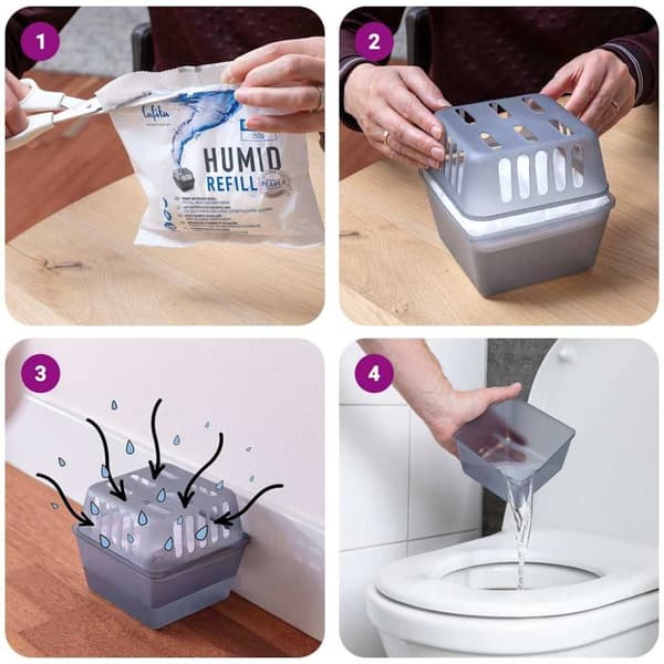 vidaXL Fuktabsorbenter med refillpåsar 2 st 450 g