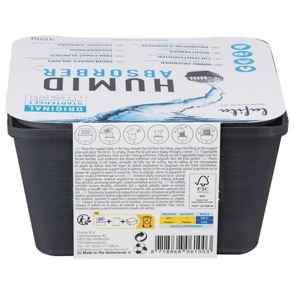 vidaXL Fuktabsorbenter med refillpåsar 4 st 450 g