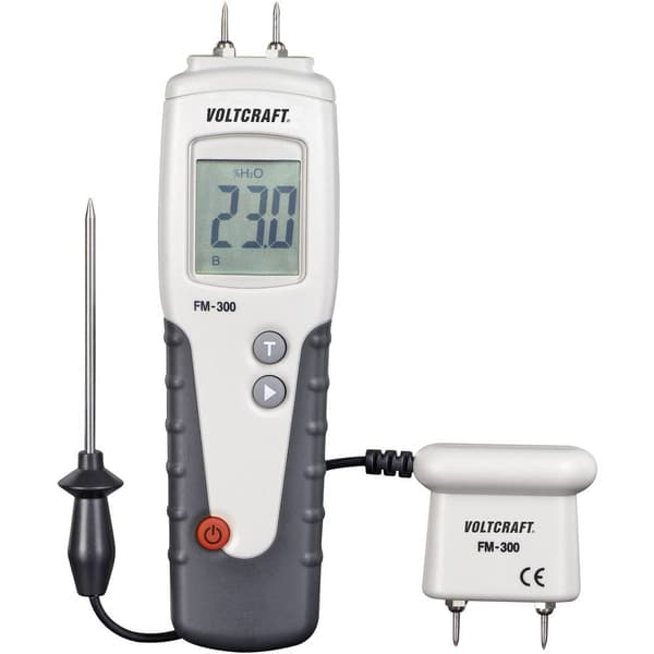 VOLTCRAFT FM-300 Träfuktighetsmätare Måtområde träfuktighet 6 till 99 % vol Temperaturmätning