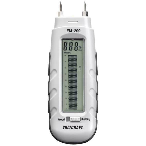 VOLTCRAFT FM-200 Fuktmätare för material Mätområde byggfukt 0.2 till 2 % vol Måtområde träfuktighet 6 till 44 % vol