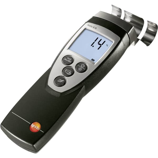 testo 616 Fuktmätare för material Mätområde byggfukt 0 till 20 % vol Måtområde träfuktighet 0 till 50 % vol