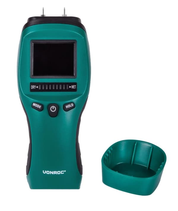 VONROC Fugtmåler | PRO | Batteridrevet | LCD med høj kontrast | Inkl. 9V Batteri