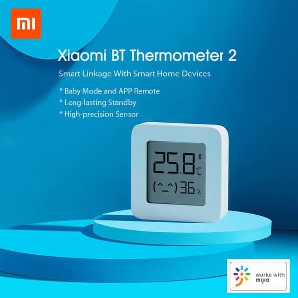 Xiaomi BT Thermometer 2 Wireless Smart Electric Digital Hygrometer Fuktighetssensor Arbeta med Mijia-appen