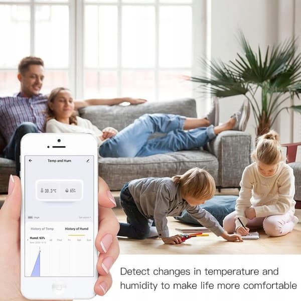 Temperatur- och fuktighetsgivare Zigbee - ARHATREYA - Smart Life - Långvarigt batteri