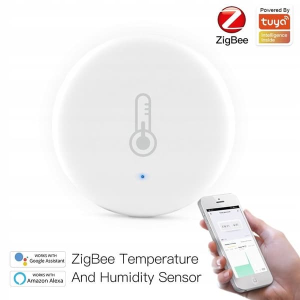 Temperatur- och fuktighetsgivare Zigbee - ARHATREYA - Smart Life - Långvarigt batteri