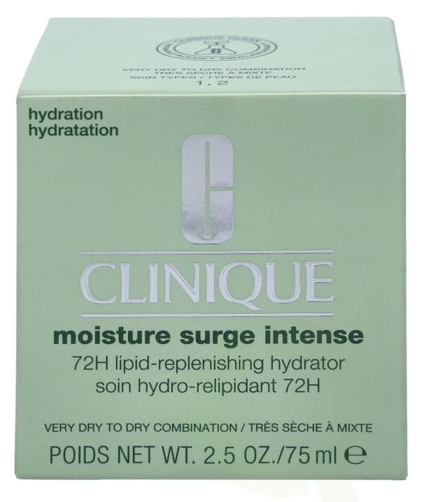 Clinique Moisture Surge Intense 72H Lipid-Replenishing Hydr. 75 ml Very Dry To Dry Combination
