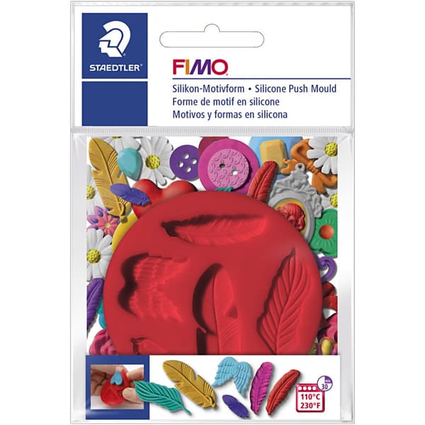 FIMO silikonformar - Fjäder - dia. 7 cm