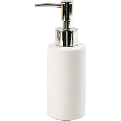 Tvålpump av porslin - Vit - 16,5x5,5 cm - 150 ml