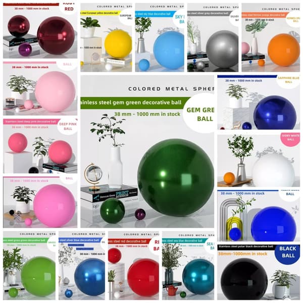 Size: 550mm, 17 colors Spheres (Balls) STAINLESS STEEL perfect for garden (sizes from 38mm up to 550mm diameter