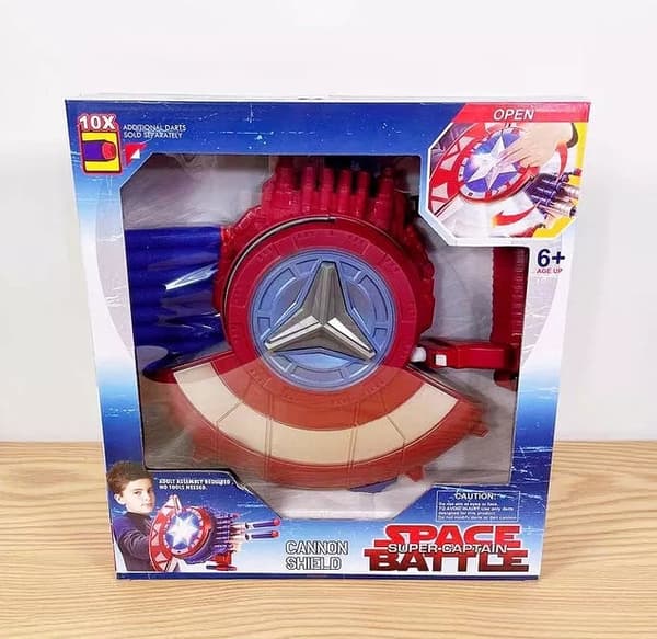 Disney  cosplay Captain American shield soft nerf bullet launcher toy