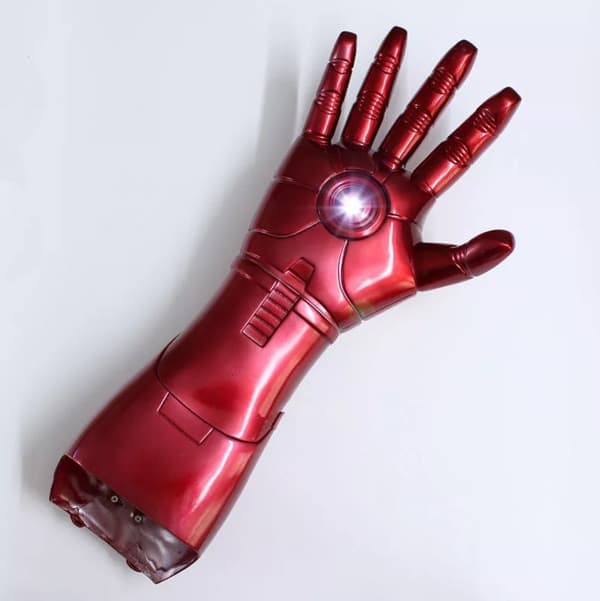 Marvel 1:1 scale Iron man LED light Gloves arm figure model infrared emission gloves