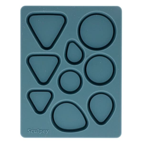 Flexibel silikonform - Sculpey - Bezel-form - Lätt att ta bort - Ideal för polymerlera - Blandad