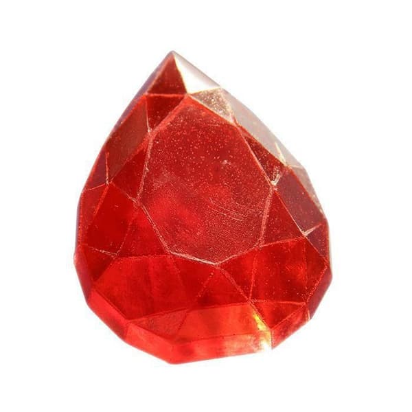 Mini tvålsilicon - Kreativ frö - Droppformad diamant - Mjuk - Livsmedelskontakt - 12 x 9 cm