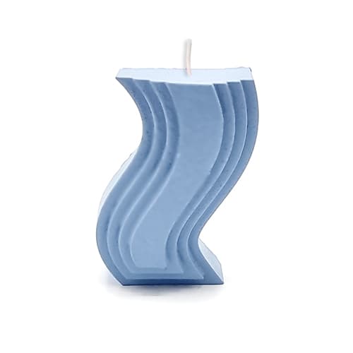 Silikonform Ljusformar - Wave - H: 8,3 cm