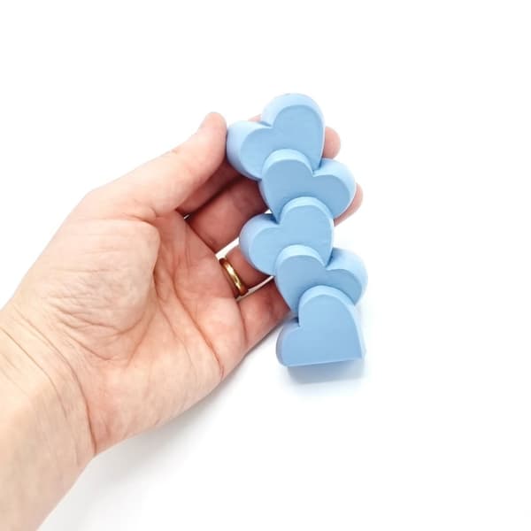 Silikonform Ljusformar - Hjärtan i Höjd - H: 10 cm