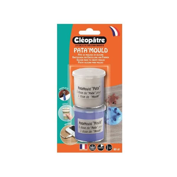 Silikonformpasta - Cleopatra - 2x40 g - Tvåkomponent - Blå - Blandat