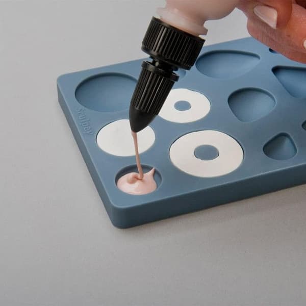 Flexibel silikonform - Sculpey - Cabochonform - Lätt att ta ut - För polymerlera - Blandad