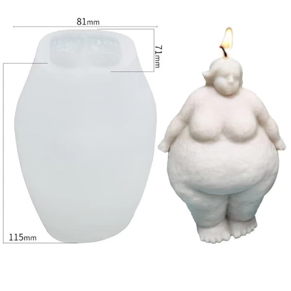 Silikonform Ljusformar - Kvinna - H: 10,3 cm