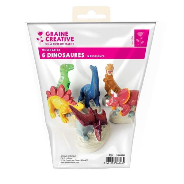 Latexform - DTM - Dinosaurier - 6 stycken - För barn från 6 år och uppåt