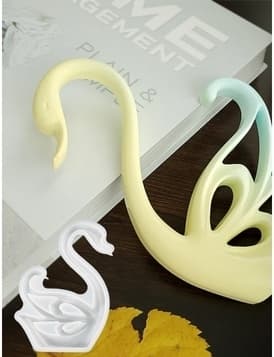 2-Pack 3D Swan Resin Forme Animal Swan Girl Form Letvægts støbeforme