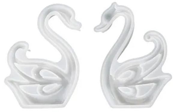 2-Pack 3D Swan Resin Forme Animal Swan Girl Form Letvægts støbeforme