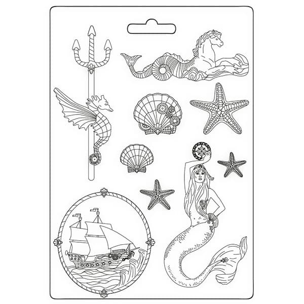 Soft Mould A4 Stamperia - Songs of the Sea - Mermaid