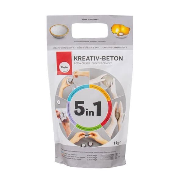 Kreativ betong - Ospecificerad - Grå granit - 1 kg - Mångsidig - Lätt att knåda